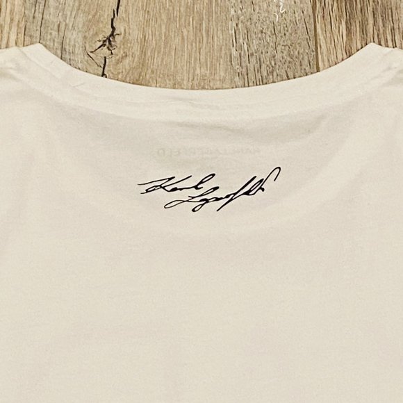 Karl Lagerfeld Paris Short Sleeve Tee - Picture 2 of 7